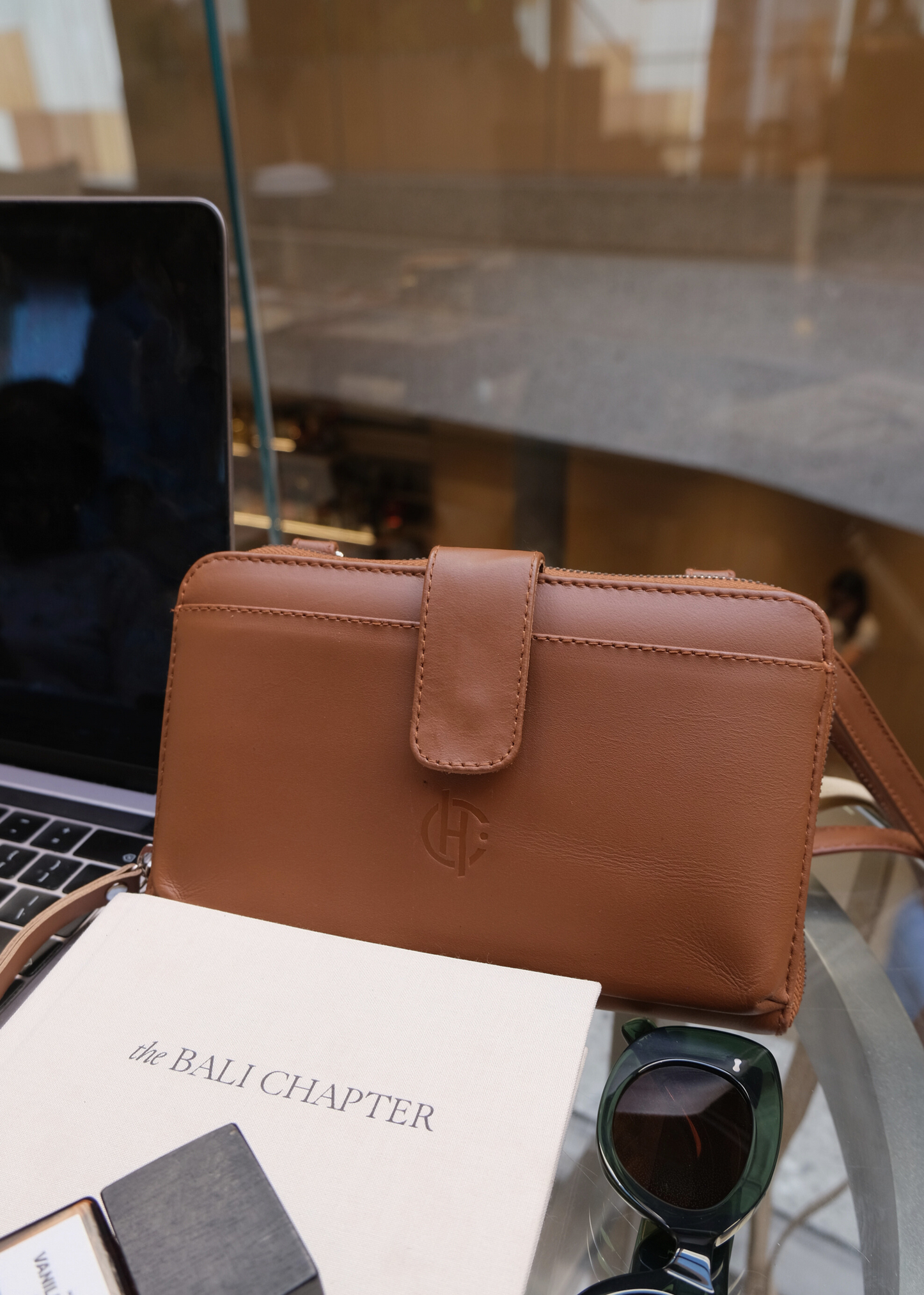 Geneva Wallet Sling in Brown