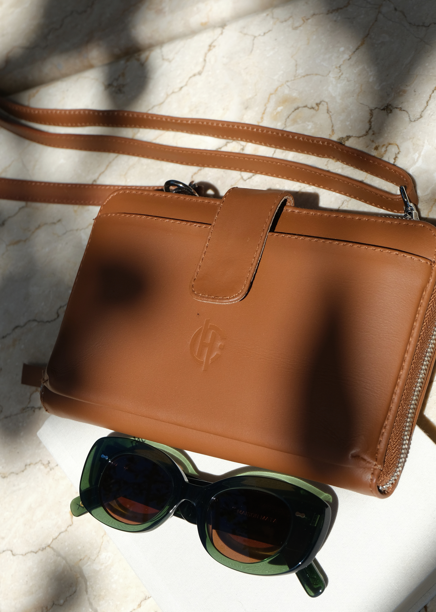Geneva Wallet Sling in Brown