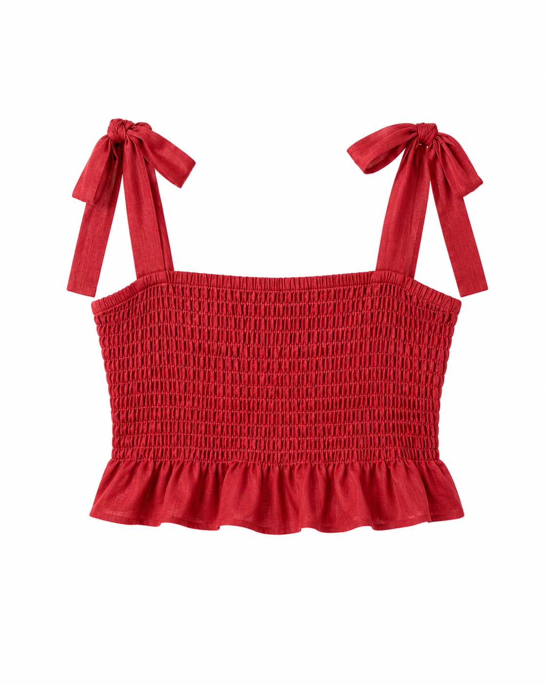 Valetta Linen Blend Top in Red