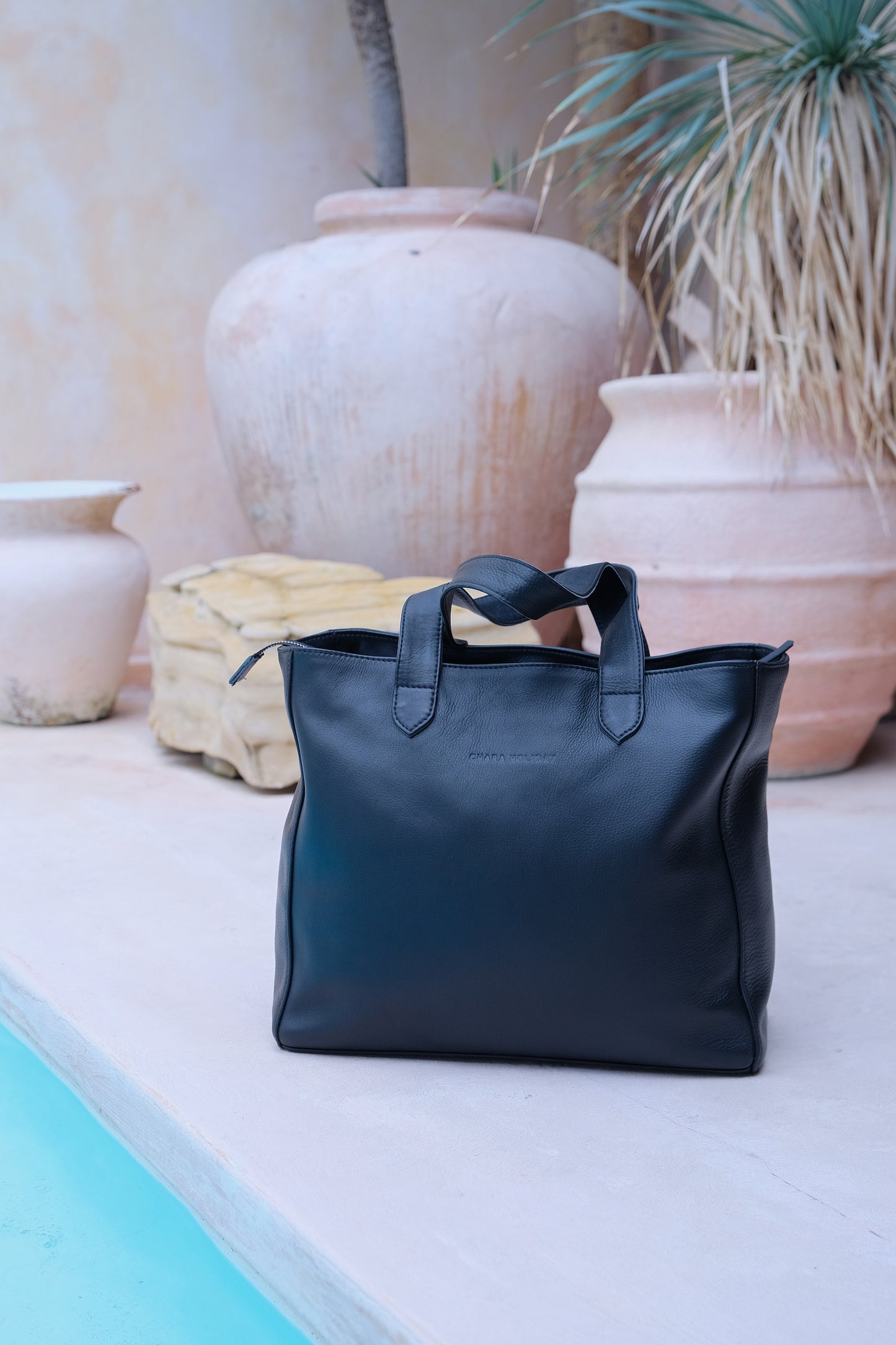 Caba Leather Travel Tote Bag