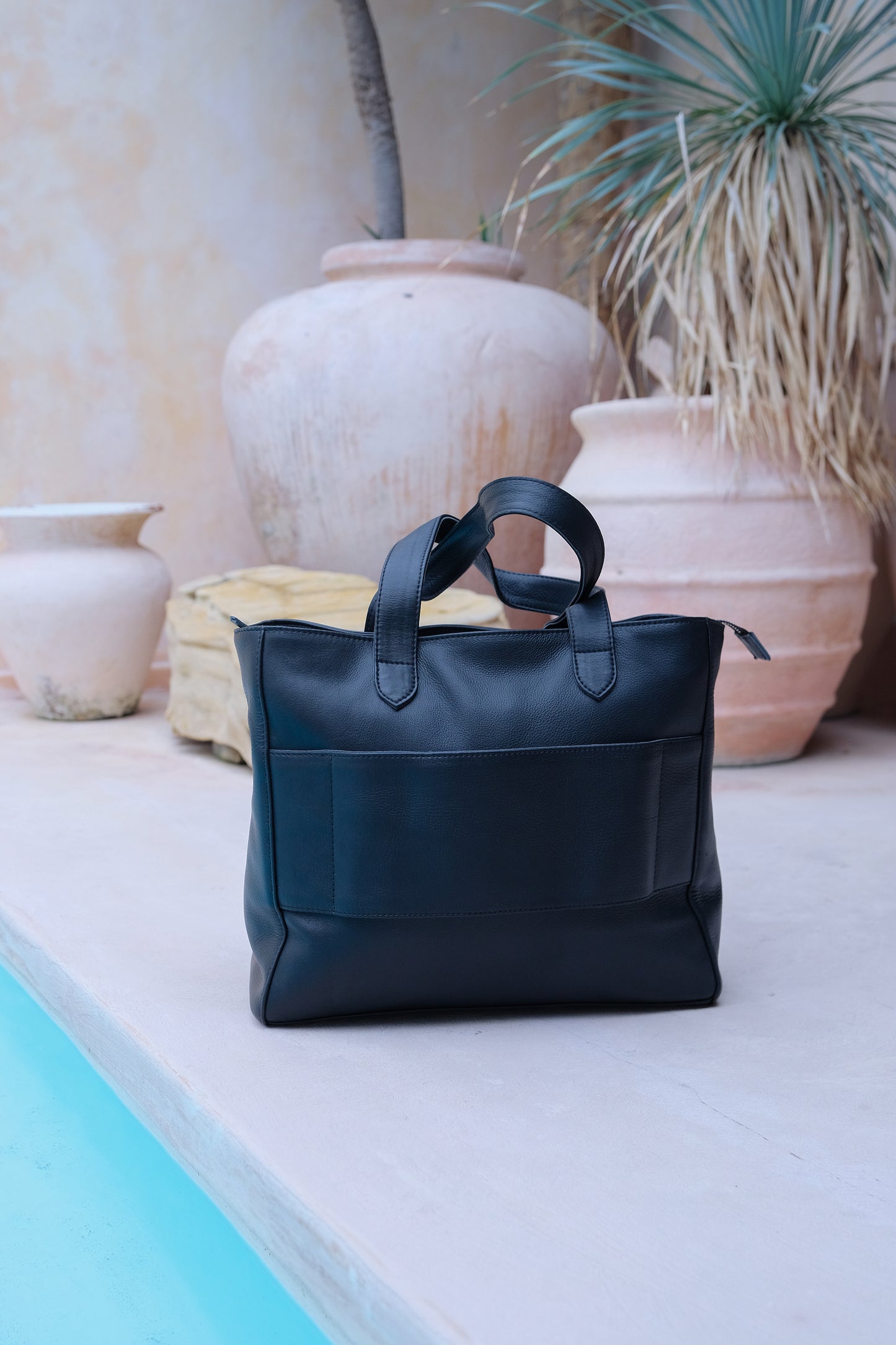 Caba Leather Travel Tote Bag