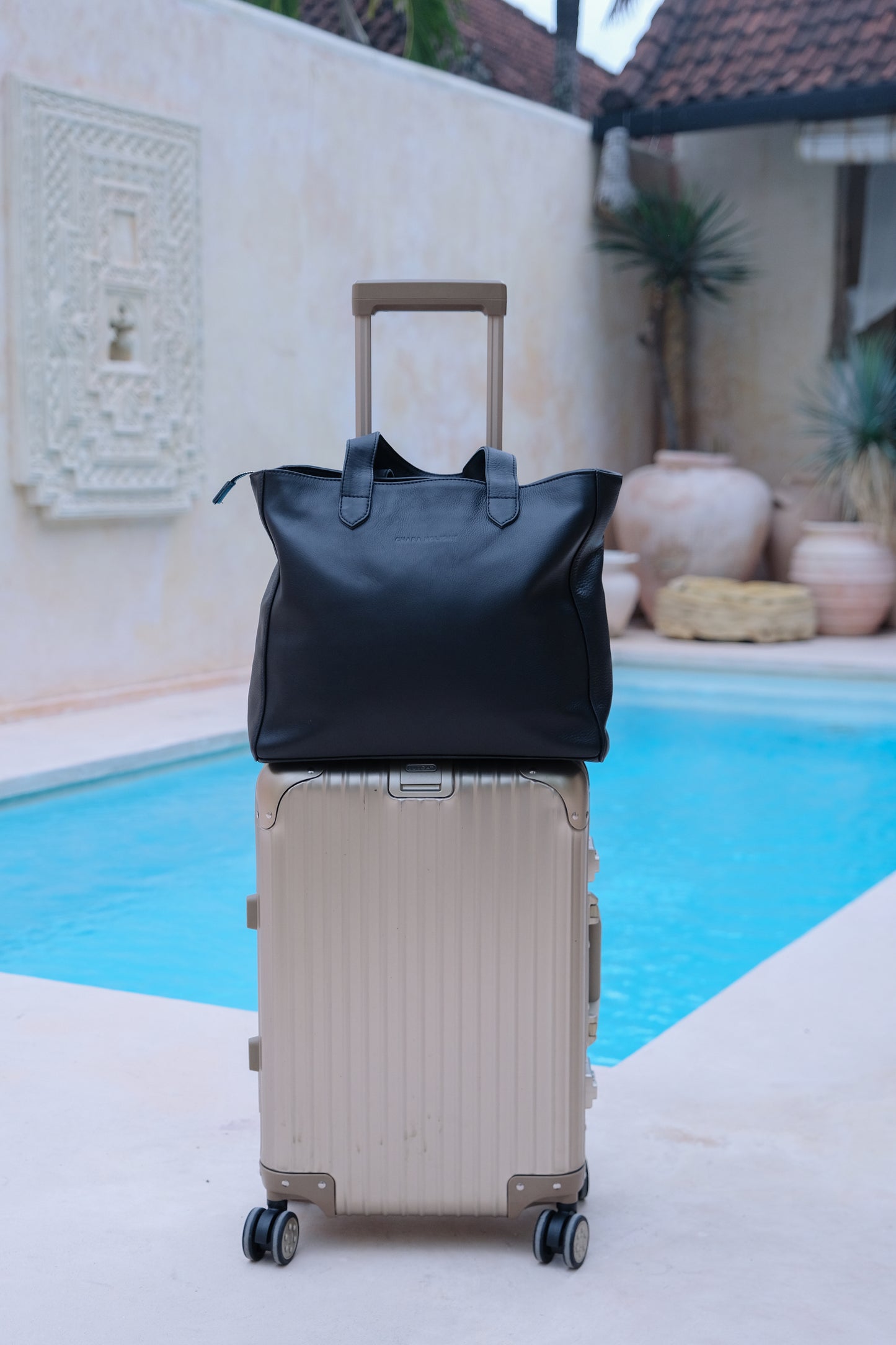 Caba Leather Travel Tote Bag