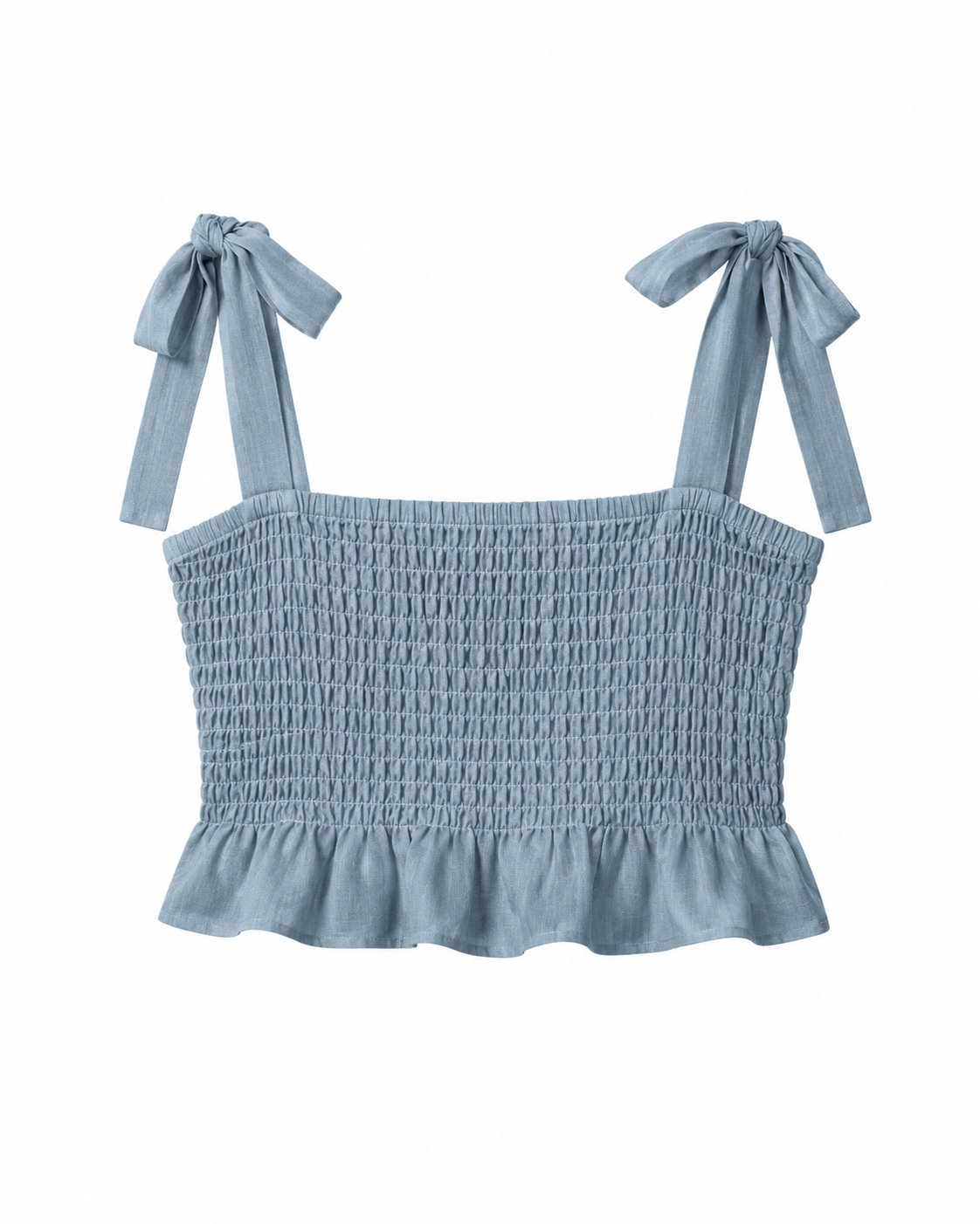 Valetta Linen Blend Top in Blue