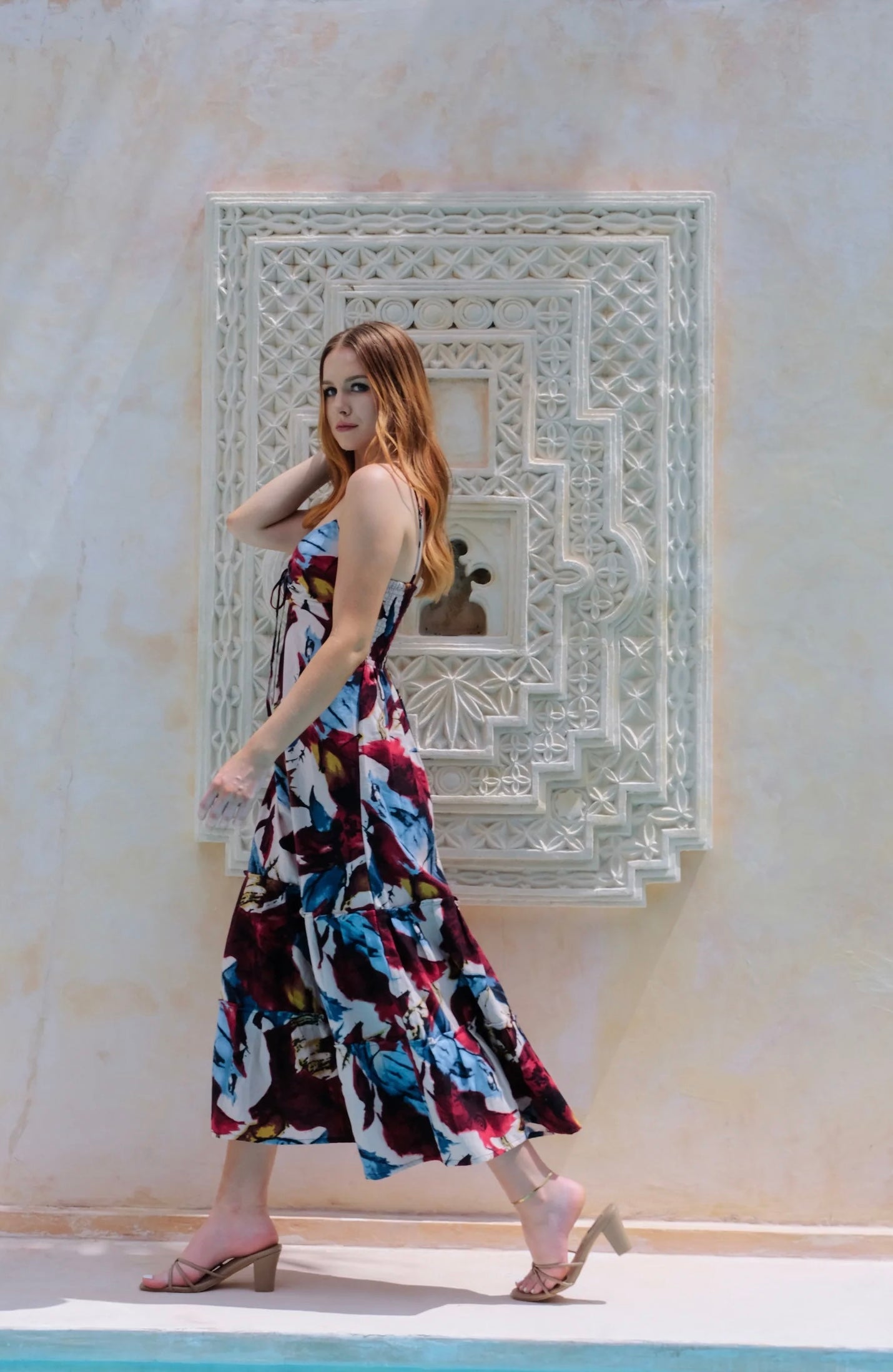 Flores Dress in Blue