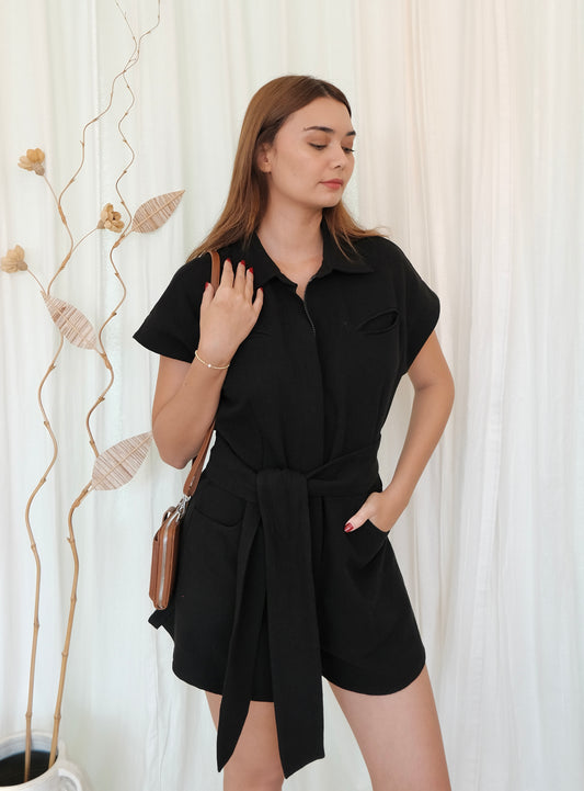 Soleil Playsuit in Black