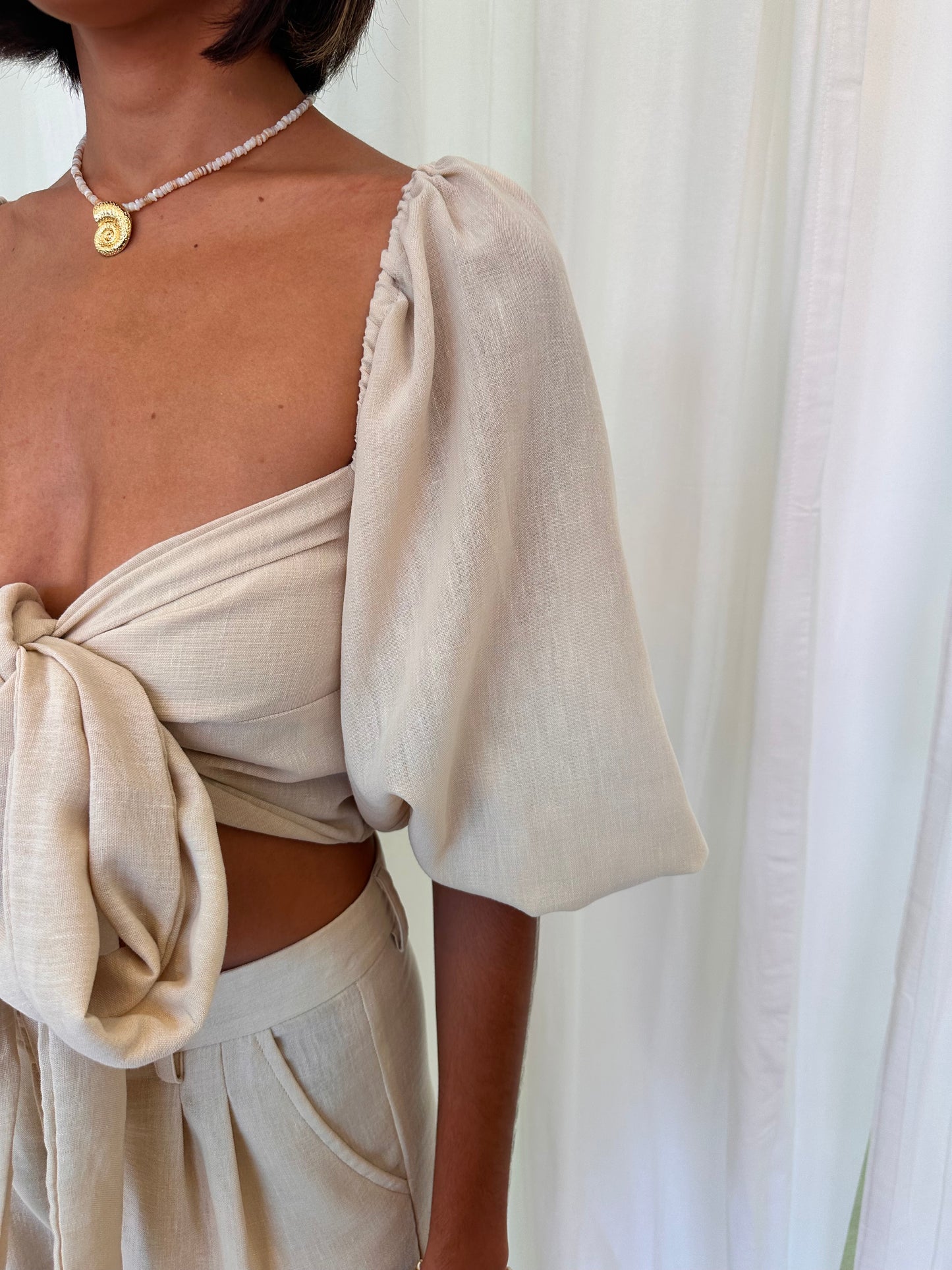 Fiesta Multiway Top in Beige