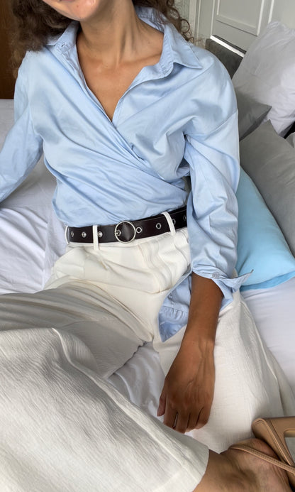 Patricia cotton linen pants in White