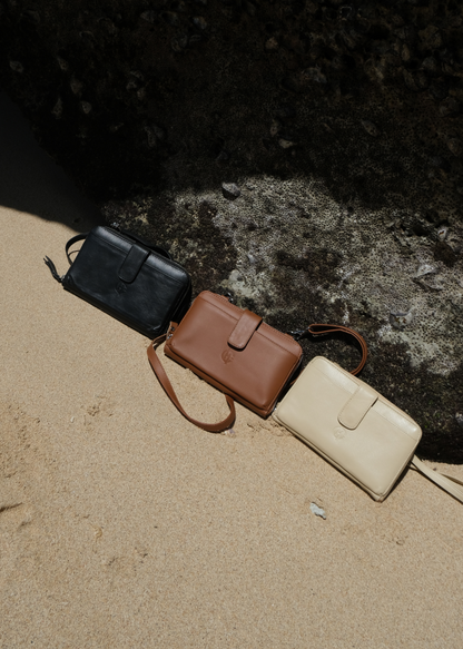 Geneva Wallet Sling in Brown