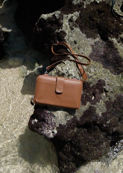 Geneva Wallet Sling in Brown