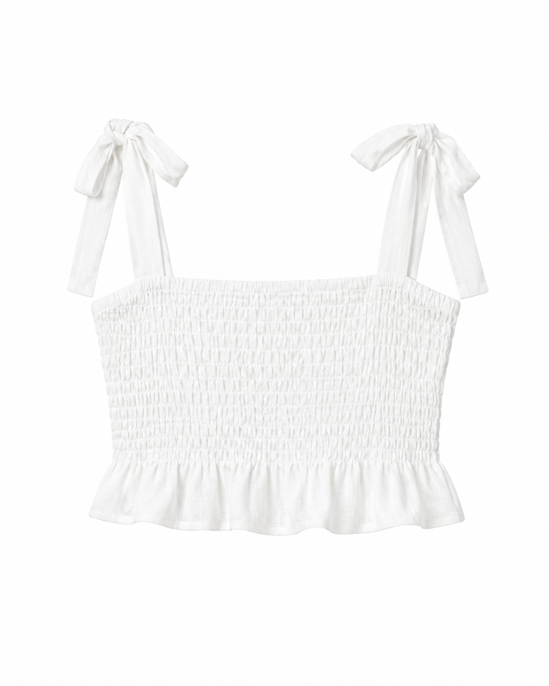 Valetta Linen Blend Top in White