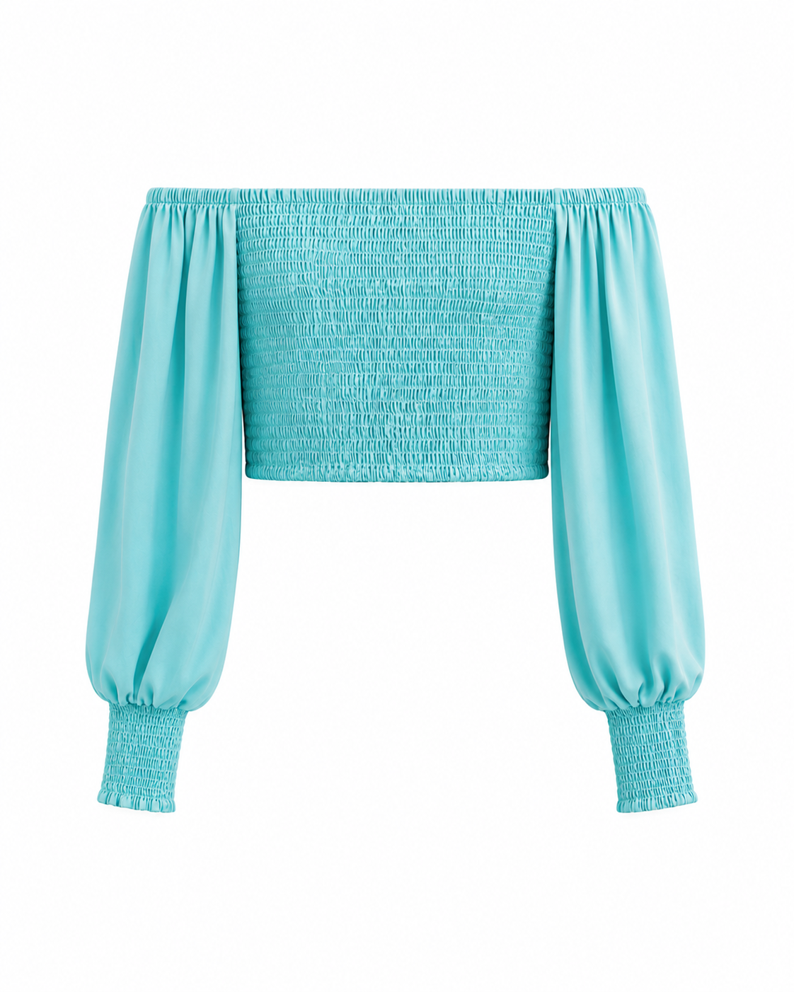 Sabrina Linen Top in Aqua