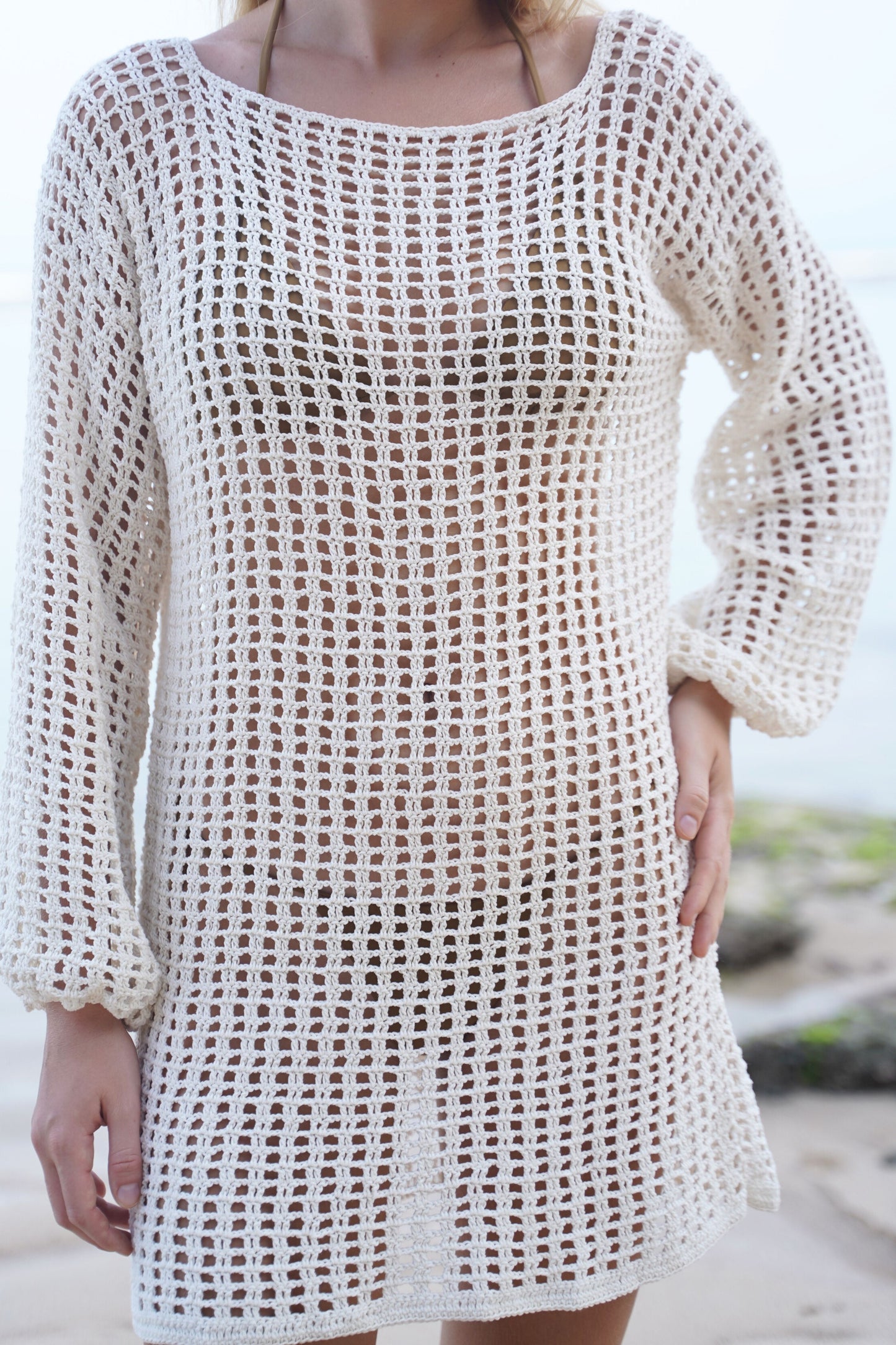 Anna Crochet Mini Dress