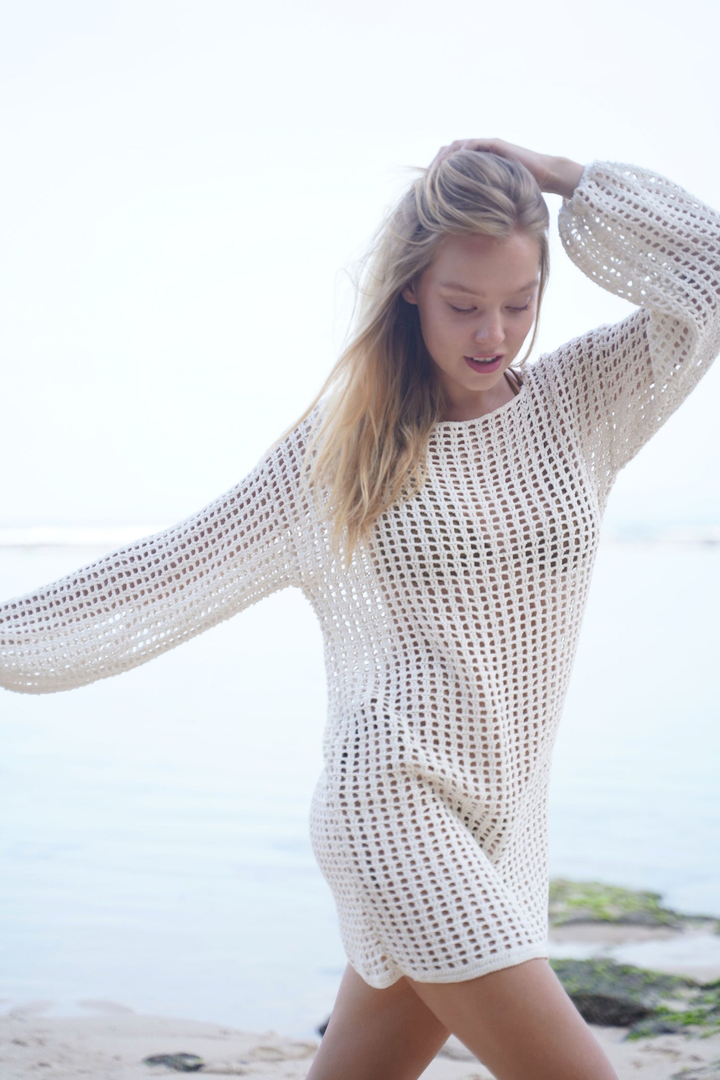 Anna Crochet Mini Dress