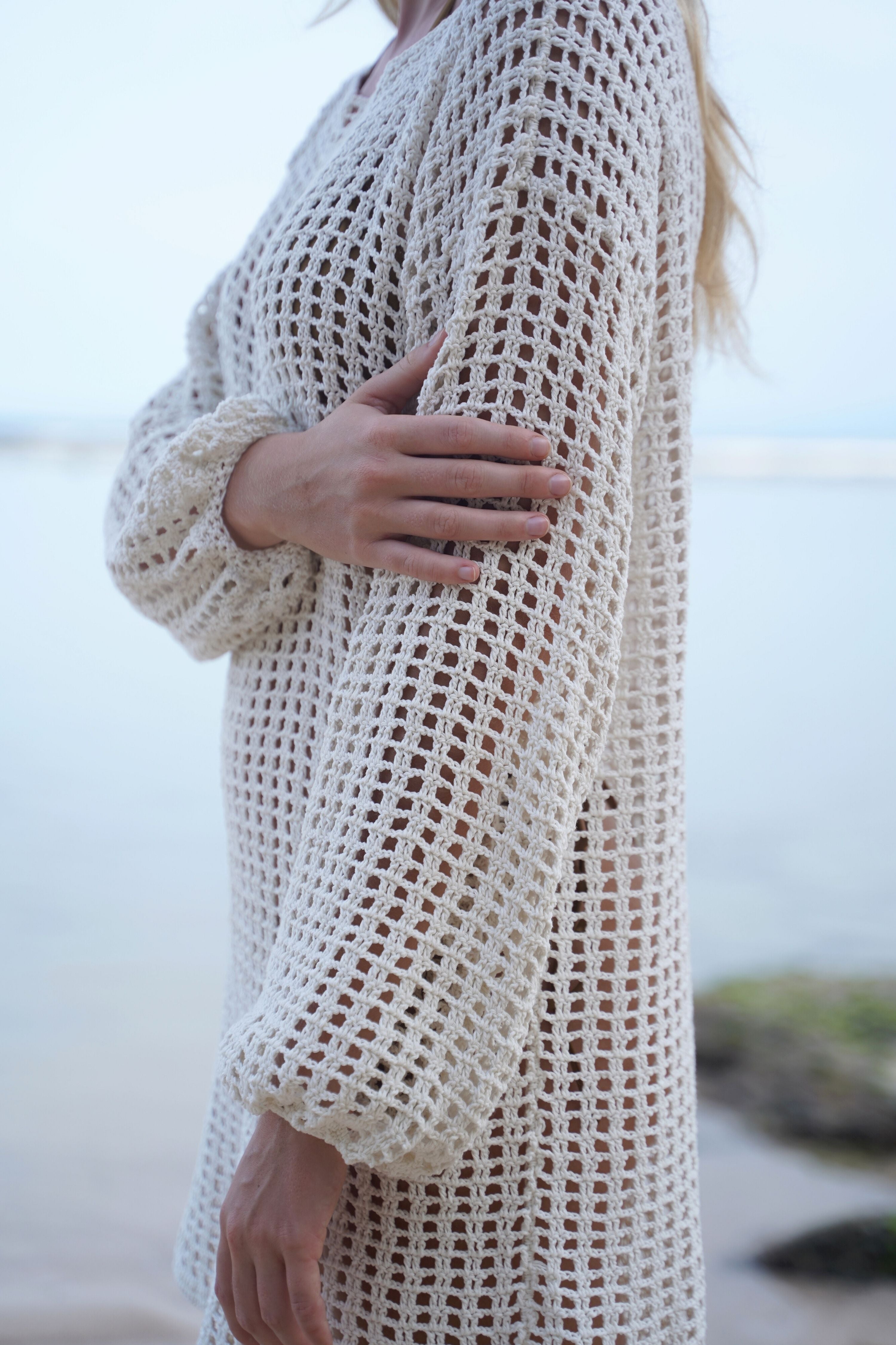 Anna Handmade Crochet Mini Dress-9