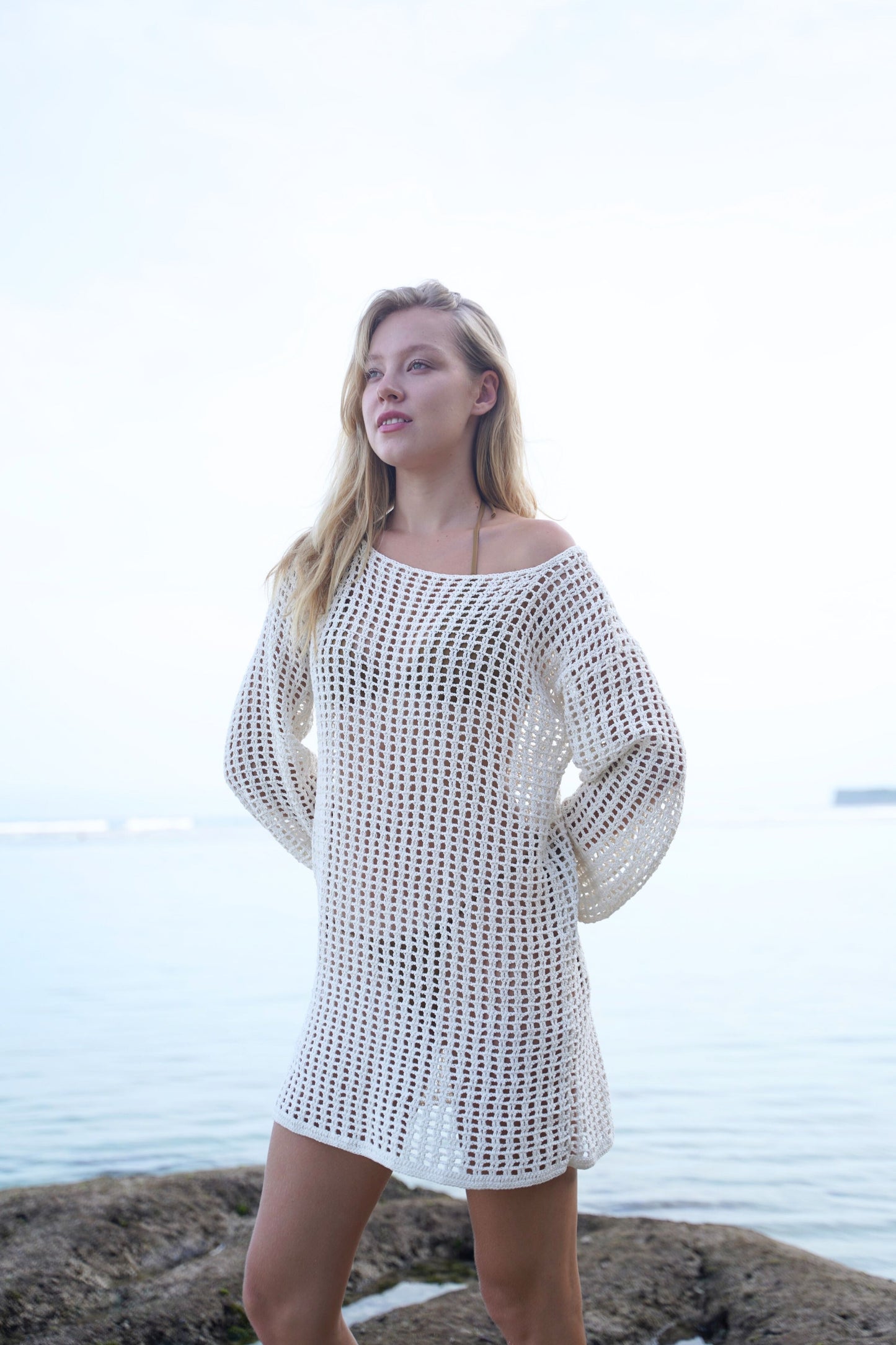 Anna Crochet Mini Dress