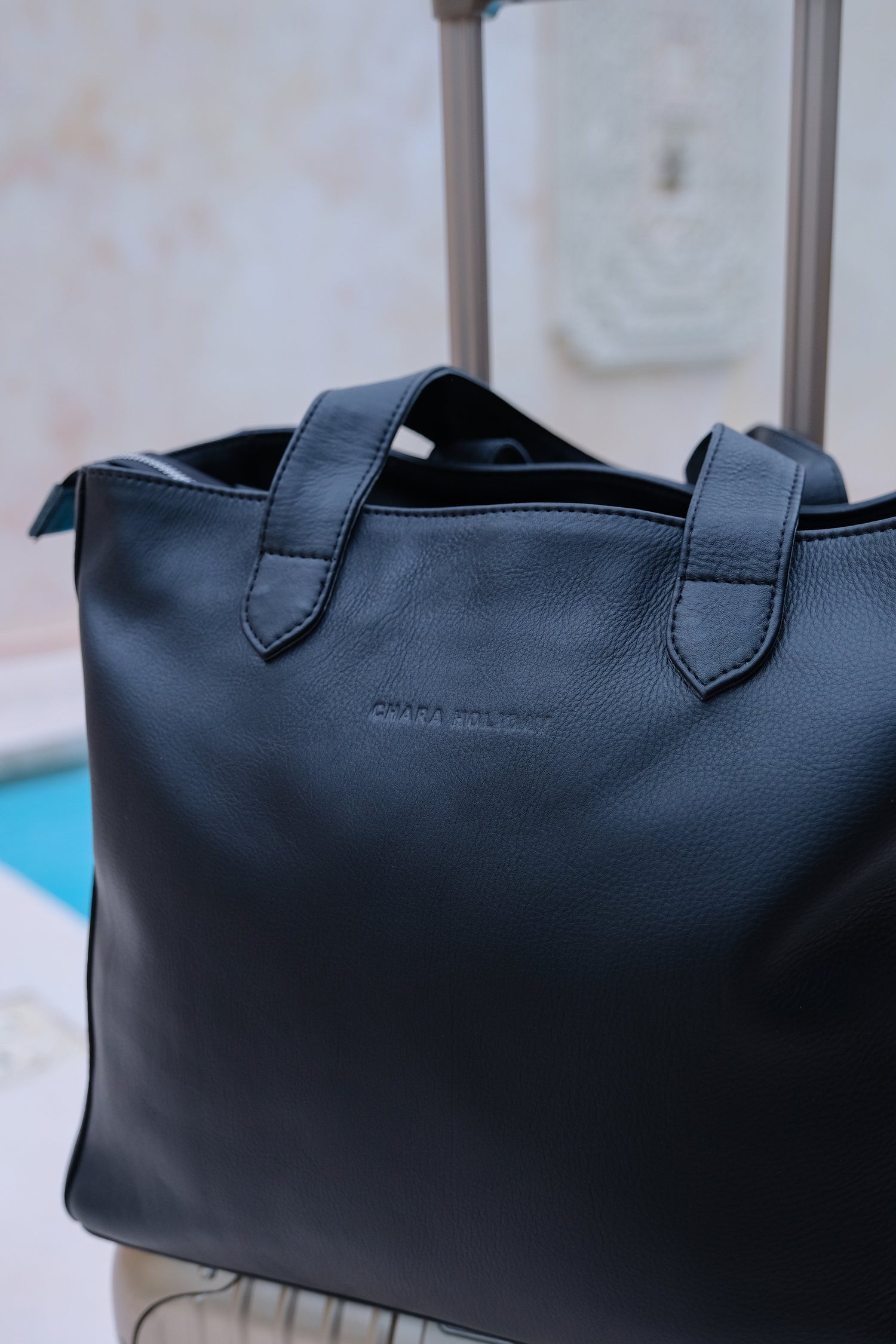 Caba Leather Travel Tote Bag