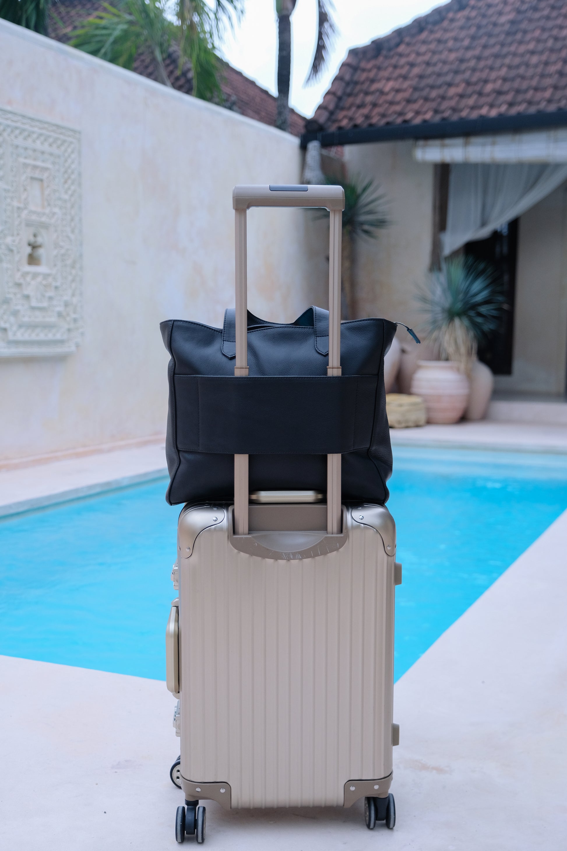 Caba Leather Travel Tote Bag