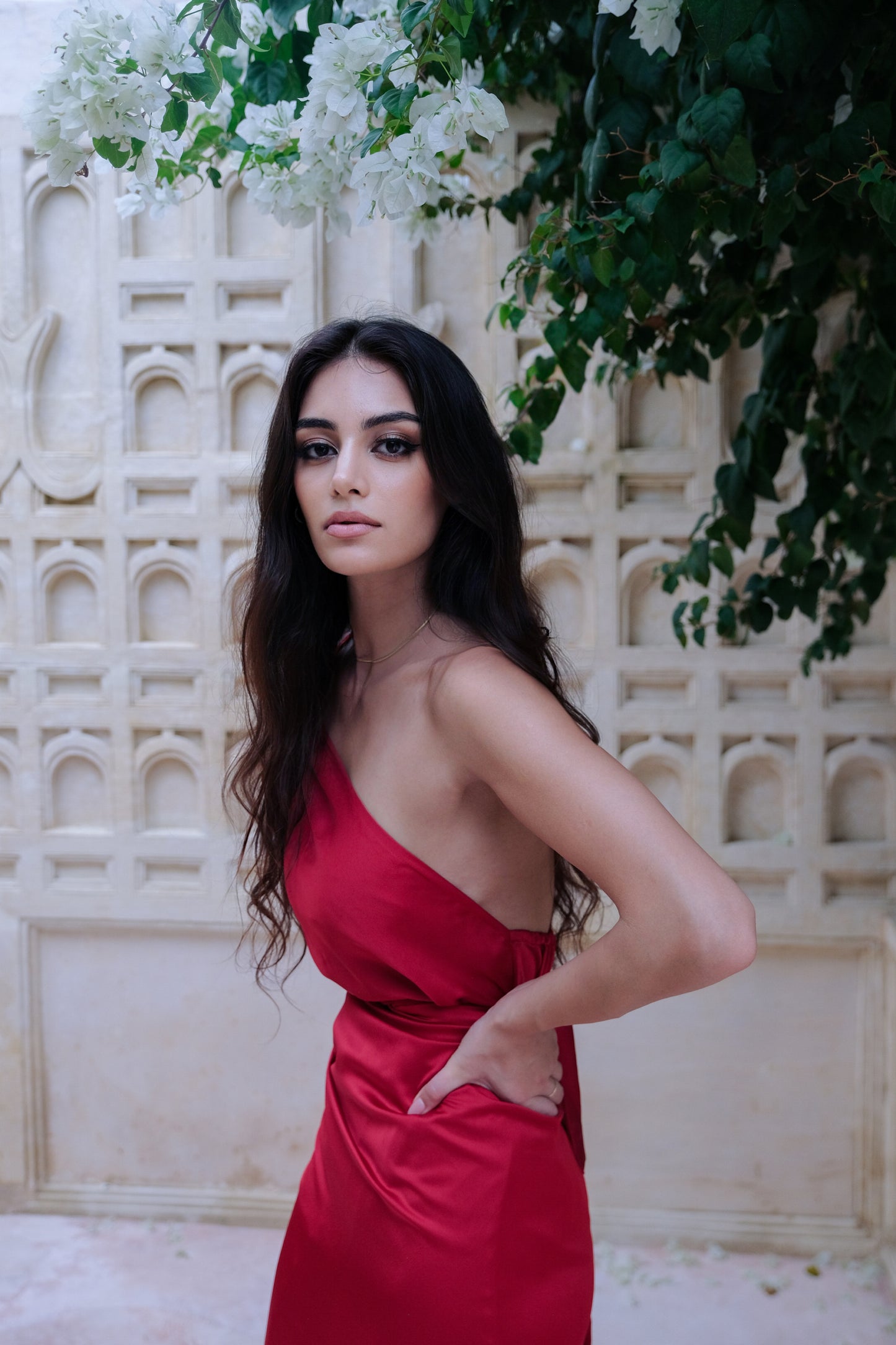Cali Silky Set Multiway Dress in Red by Chara Holiday