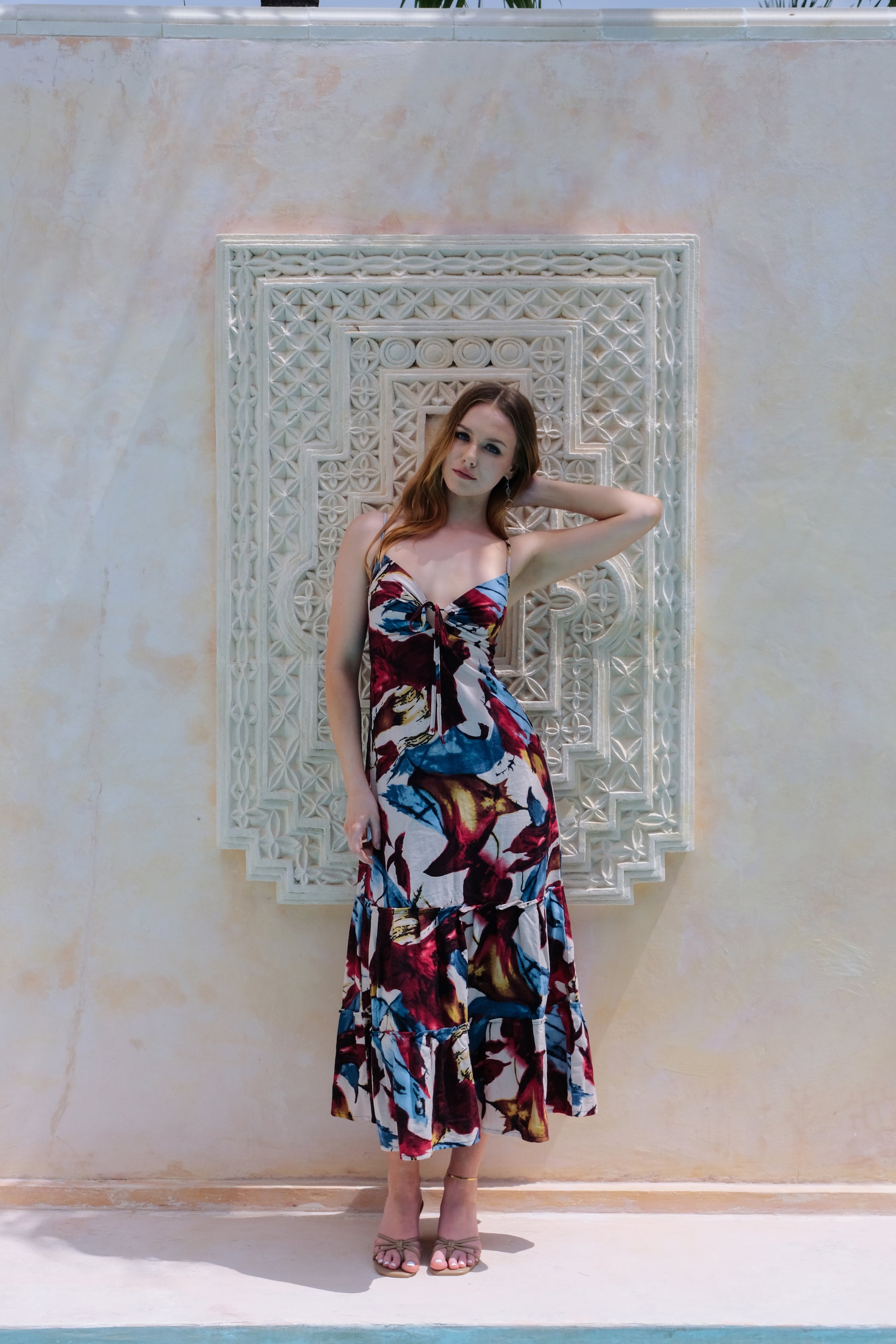 Flores Dress in Blue