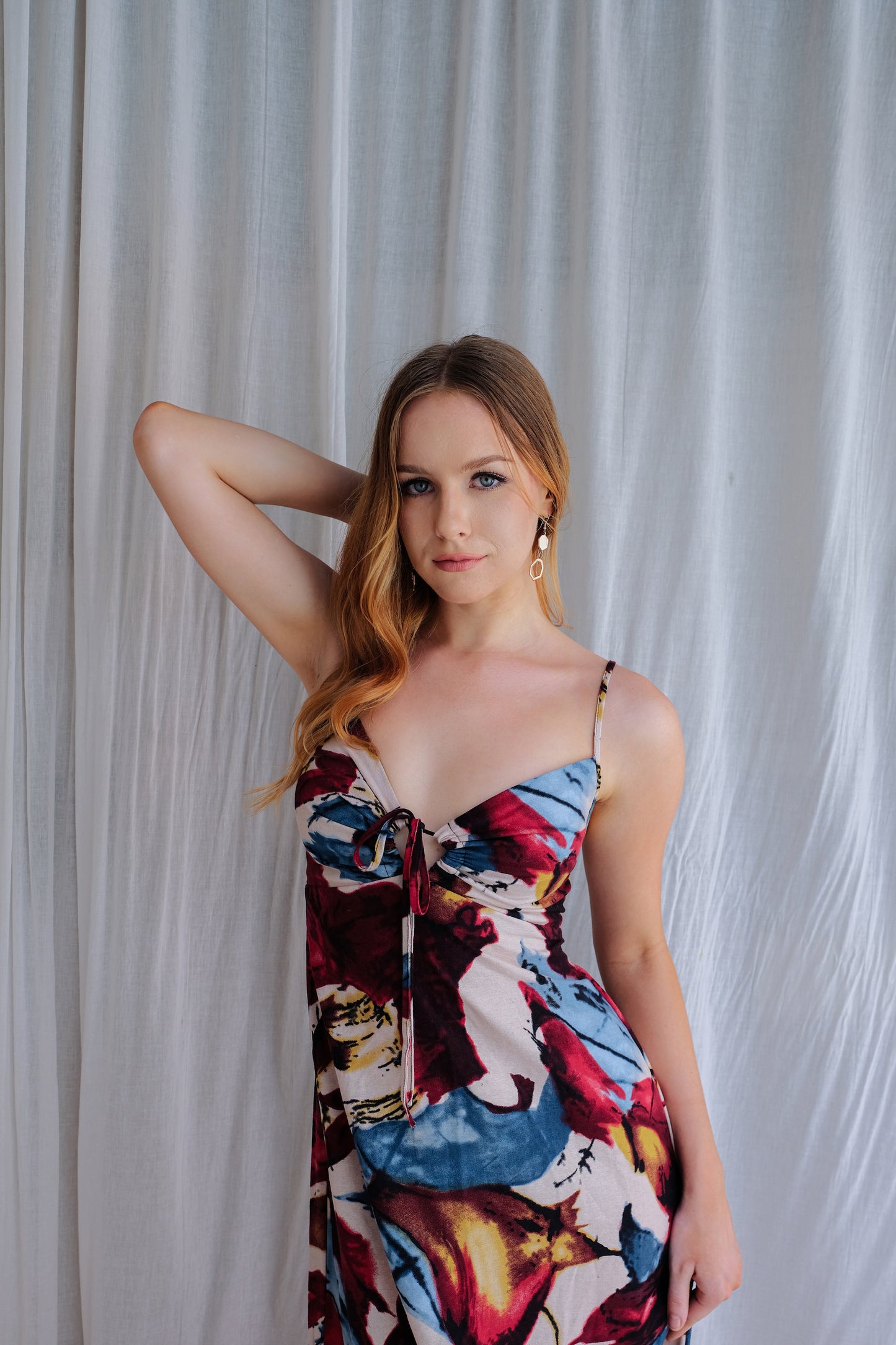 Flores Dress in Blue