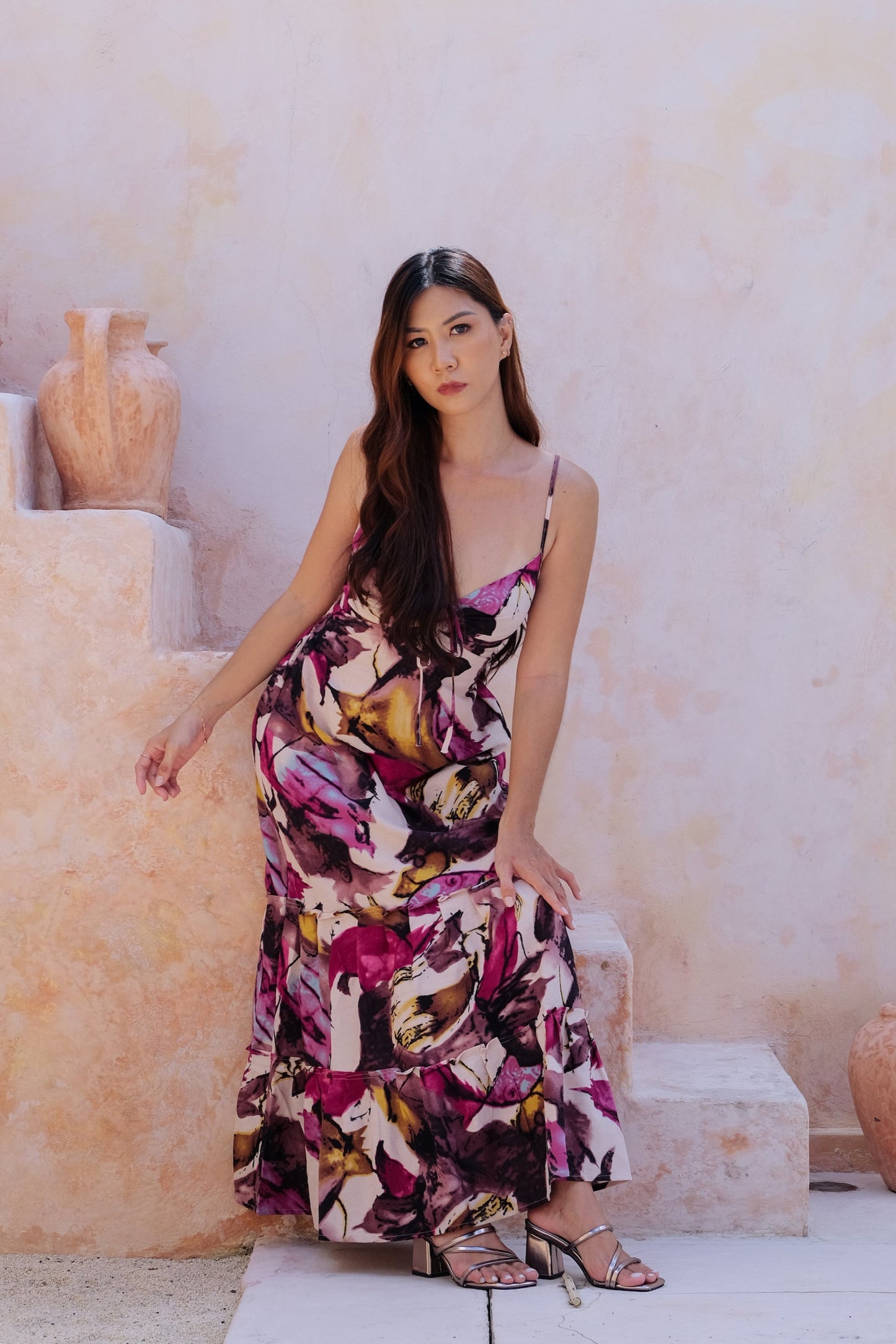 Flores Dress in Pink