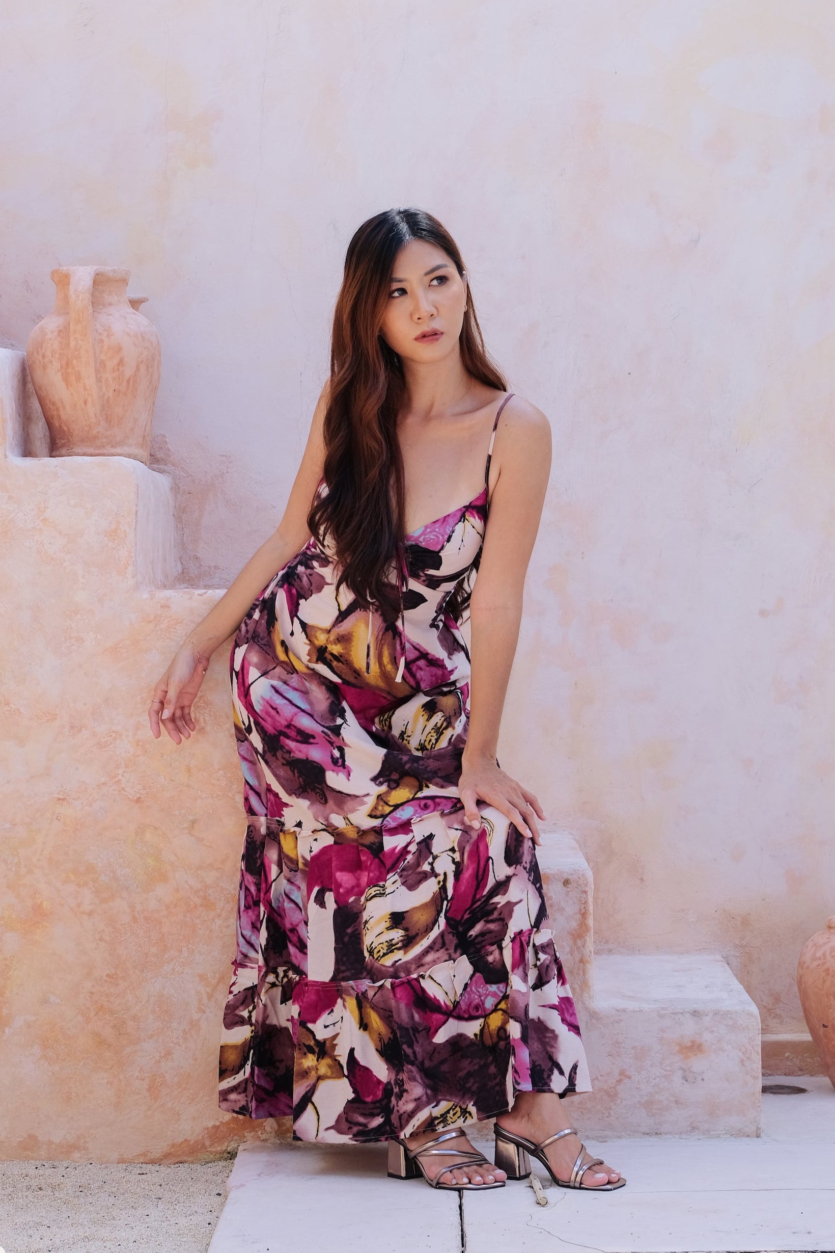 Flores Dress in Pink