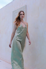 Helena Silky Dress in Green