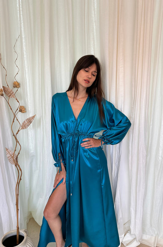 Isla Dress in Turquoise