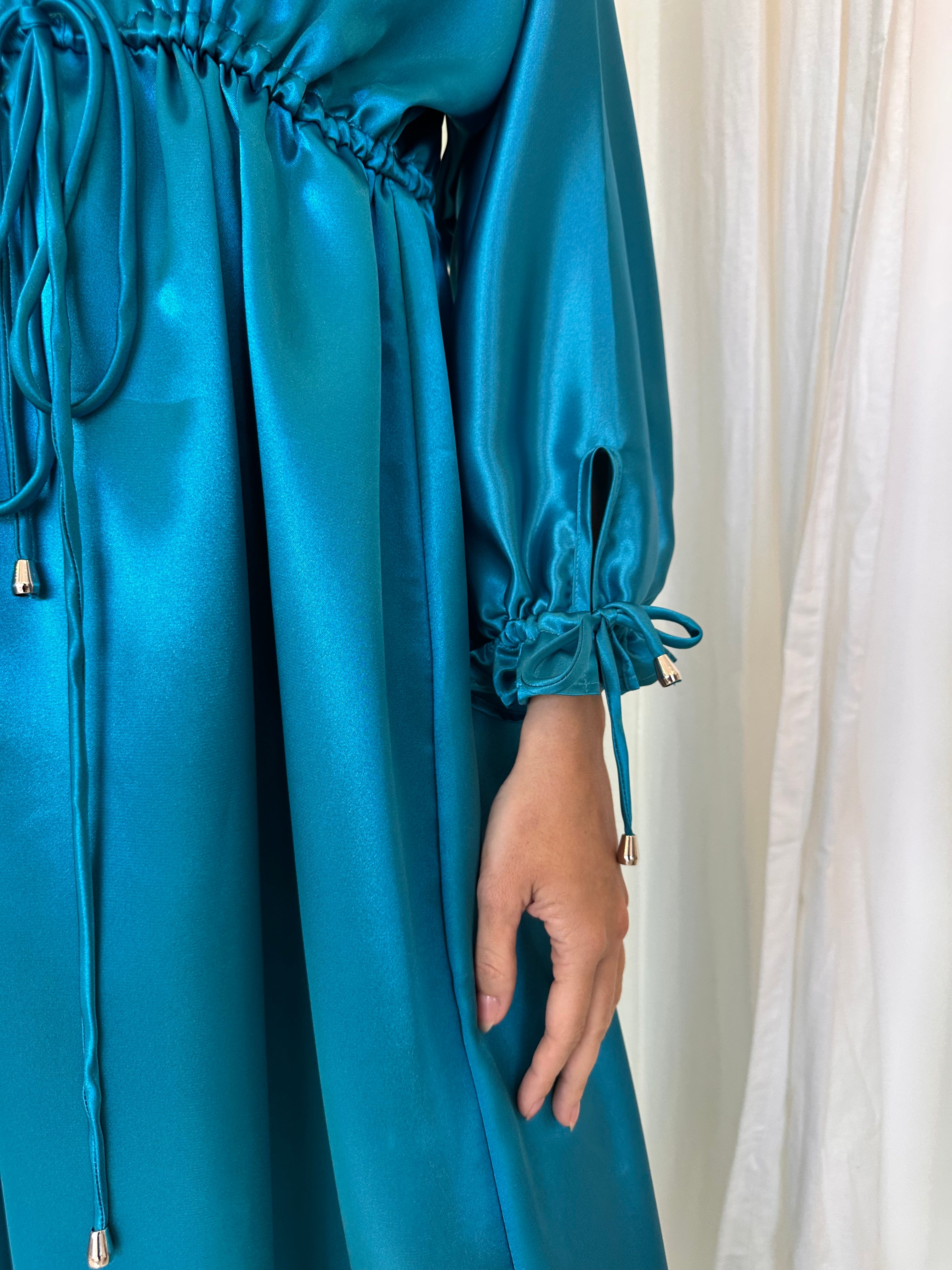 Isla Dress in Turquoise-2