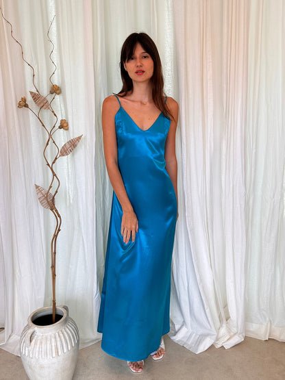 Helena Silky Dress in Red