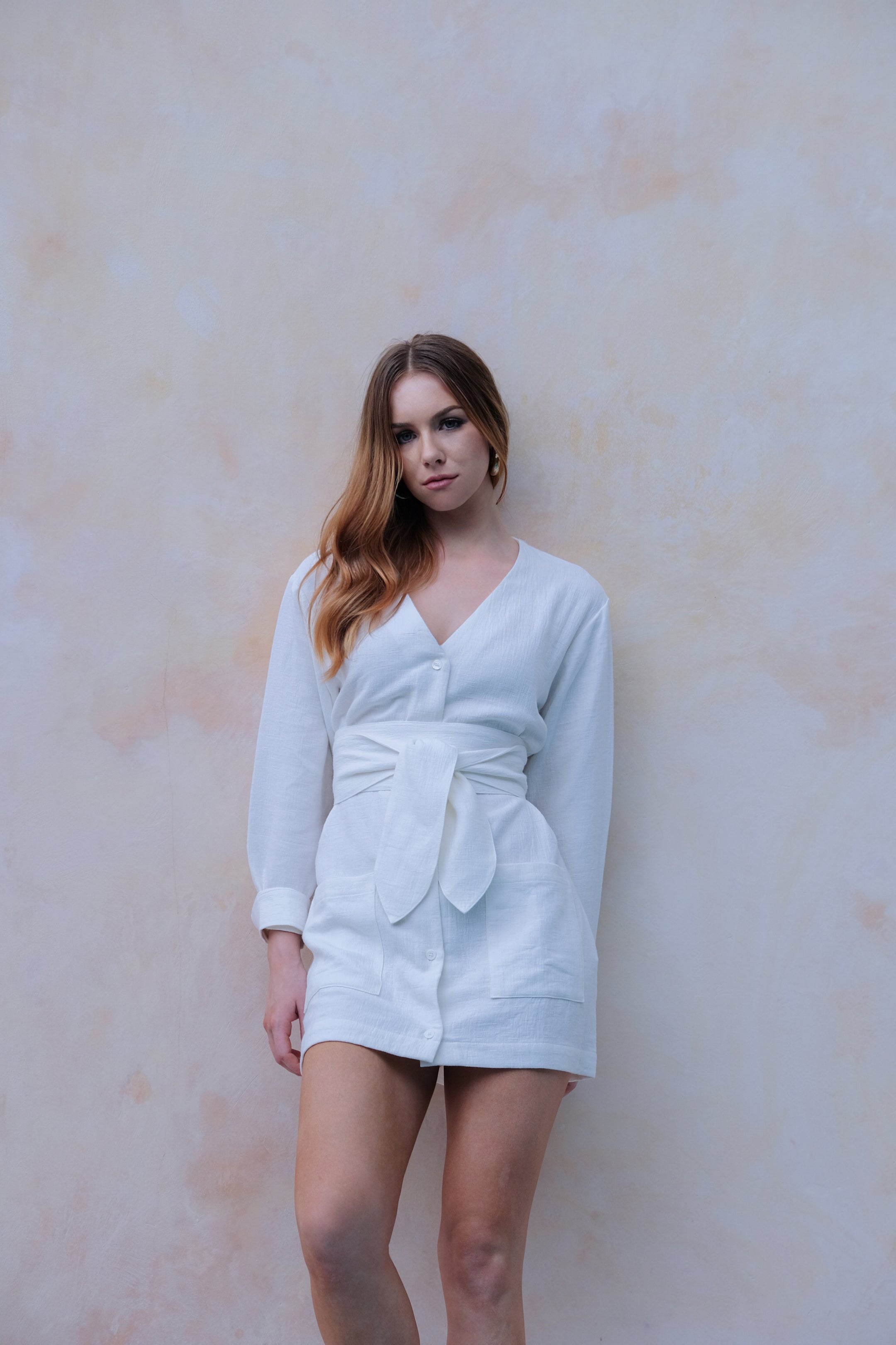 Patricia Dress Set in White