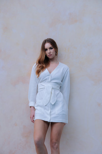 Patricia Dress Set in White