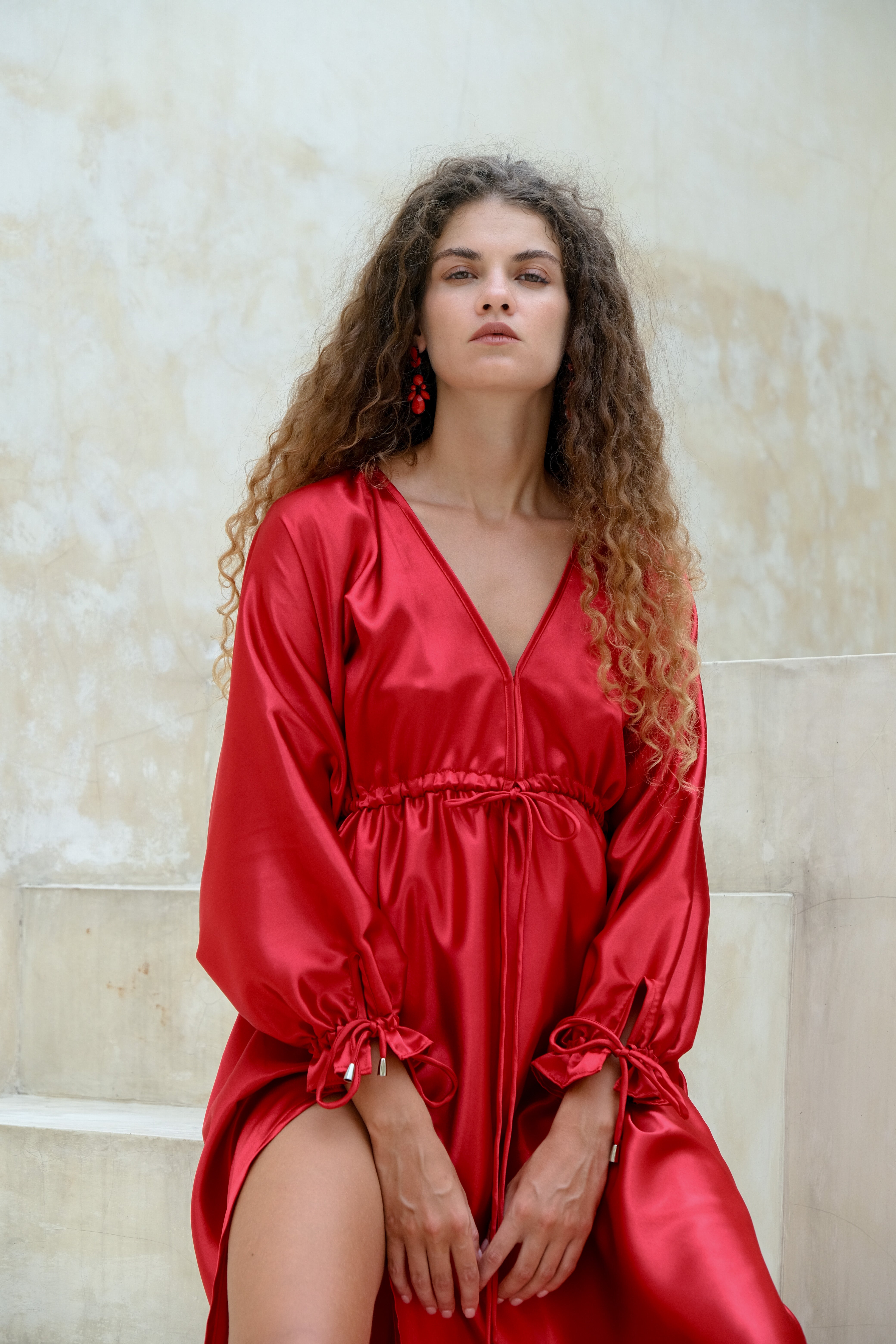Isla Dress in Red-3